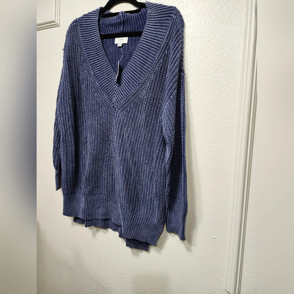 Aerie V-Neck Knit Oversized Sweater XS NWT Casual Fall Winter - Picture 3 of 5